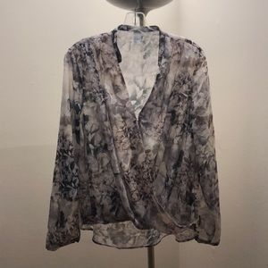 Fits 10/12 floral faux wrap top H&M